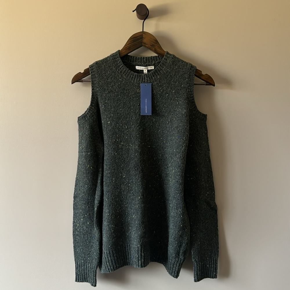 REBECCA MINKOFF PAGE COLD SHOULDER SWEATER SIZE MEDIUM